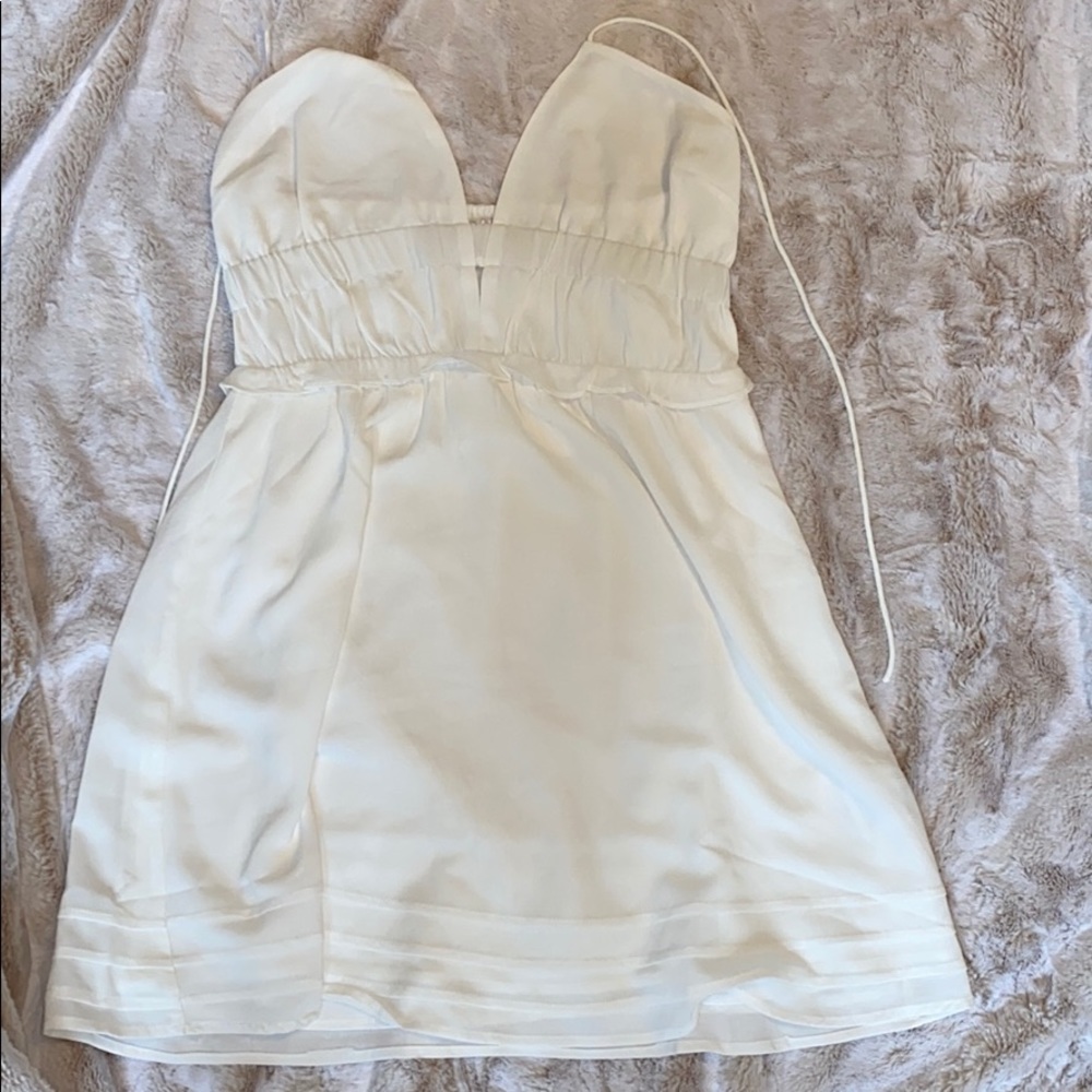 Halter white sun dress
